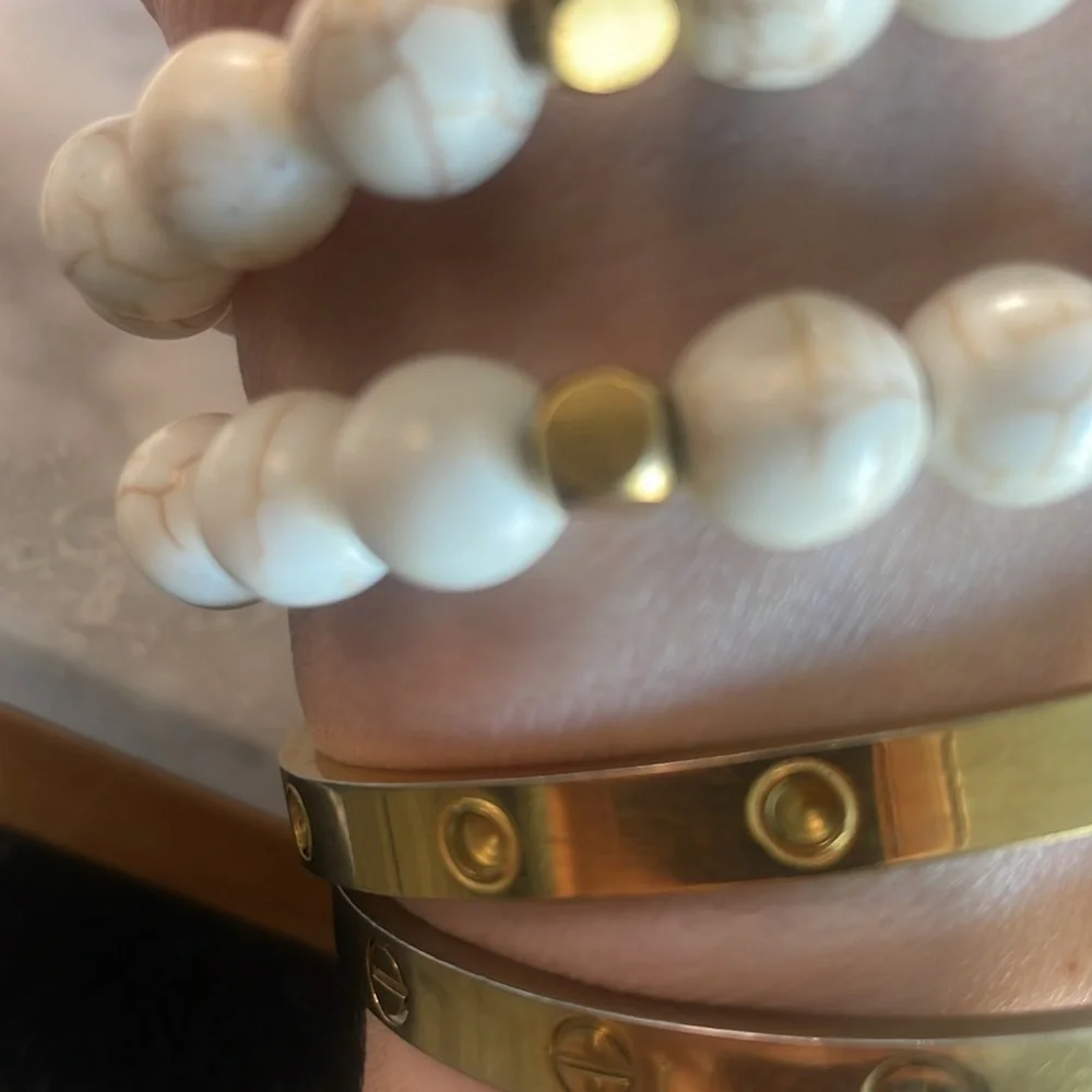 Turquoise & Howlite bracelet - Picture 6 of 6